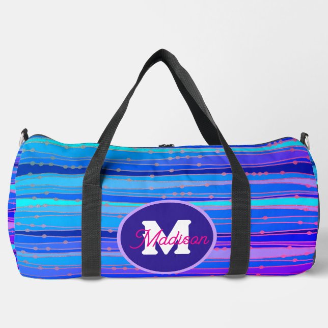 Beautiful monogrammed duffel bag (Front)