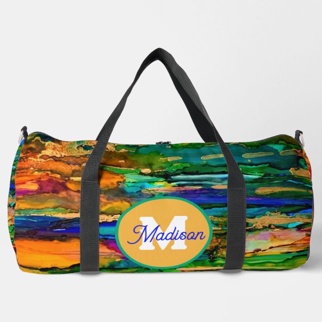 Beautiful monogrammed duffel bag (Front)