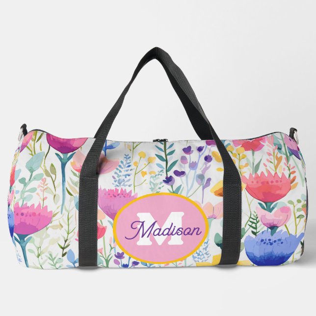 Beautiful monogrammed duffel bag (Front)