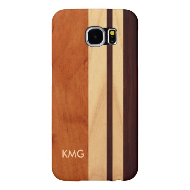 Beautiful Monogrammed Wood Stripes Pattern Case-Mate Samsung Galaxy Case (Back)
