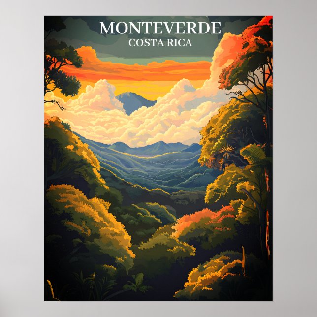 Beautiful Monteverde Cloud Forest Costa Rica  Poster (Front)