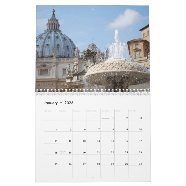 Beautiful Monuments Architecture Rome Italy 2015 Calendar (Jan 2026)