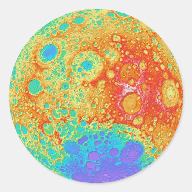 Beautiful Moon Classic Round Sticker (Front)