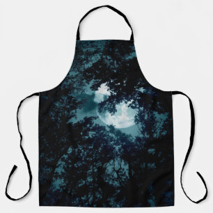 Beautiful Moon Glow Though Trees Apron