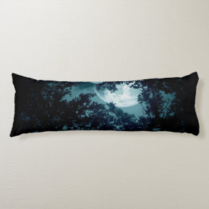 Beautiful Moon Glow Though Trees Body Cushion