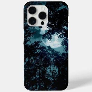 Beautiful Moon Glow Though Trees iPhone 15 Pro Max Case