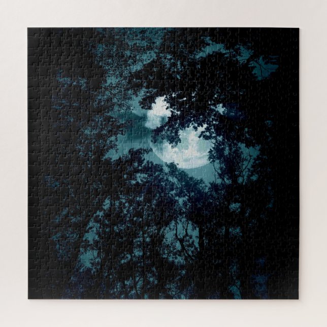 Beautiful Moon Glow Though Trees  Jigsaw Puzzle (Vertical)