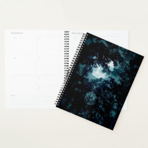 Beautiful Moon Glow Though Trees  Planner