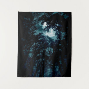 Beautiful Moon Glow Though Trees  Tapestry