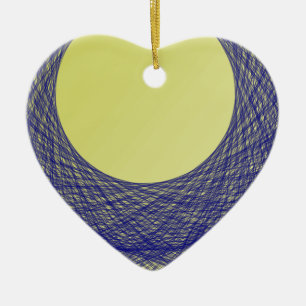 beautiful moon light shine blue colour ceramic ornament