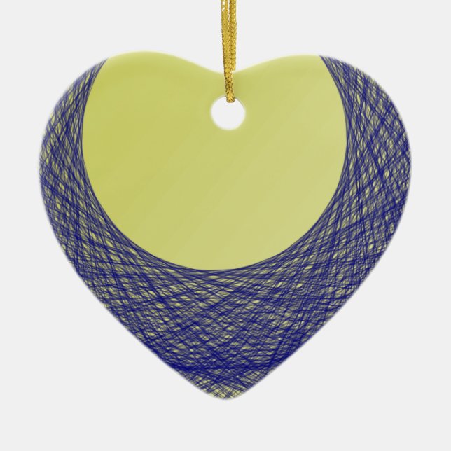 beautiful moon light shine blue colour ceramic ornament (Front)