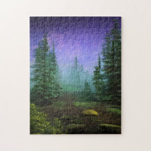 Beautiful Moonlight Wilderness Scene Jigsaw Puzzle