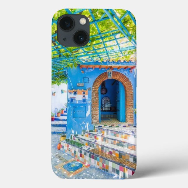 beautiful moroccan city paint iphone case (Back)