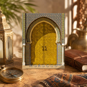 Beautiful Moroccan Door In Fès Holiday Postcard