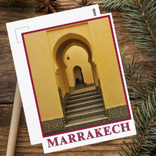 Beautiful Moroccan Marrakech Medina Architecture  Postcard