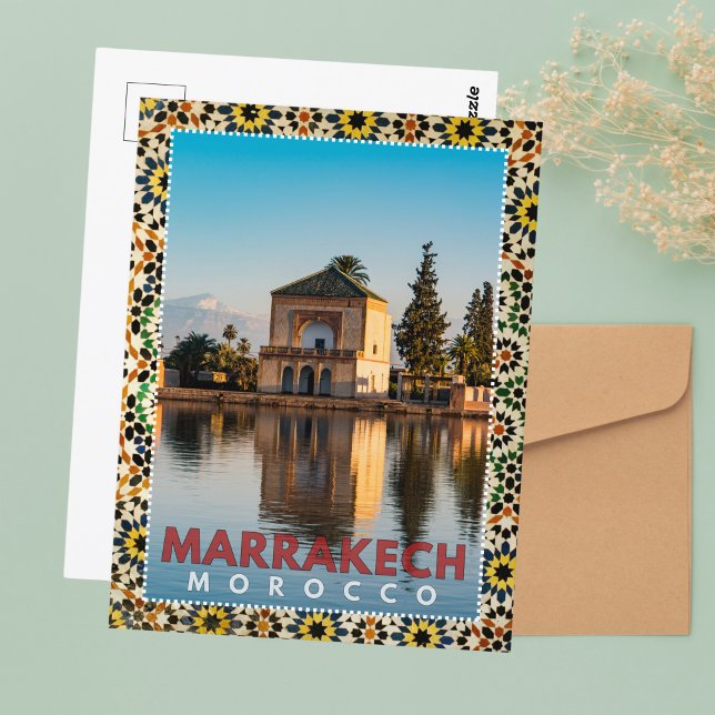 Beautiful Moroccan Marrakech Menara Architecture  Postcard (Creator Uploaded)