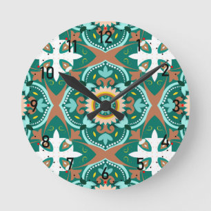 💚💛 Beautiful Moroccan tiles Round Clock