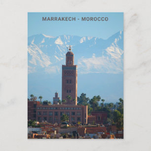 Beautiful Morocco Red Marrakech Atlas Mountains Postcard