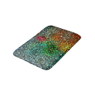 Beautiful mosaic bath mat