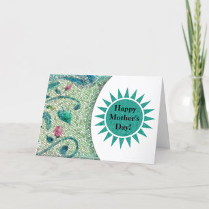 Beautiful Mosaic Floral Mother's Day Card