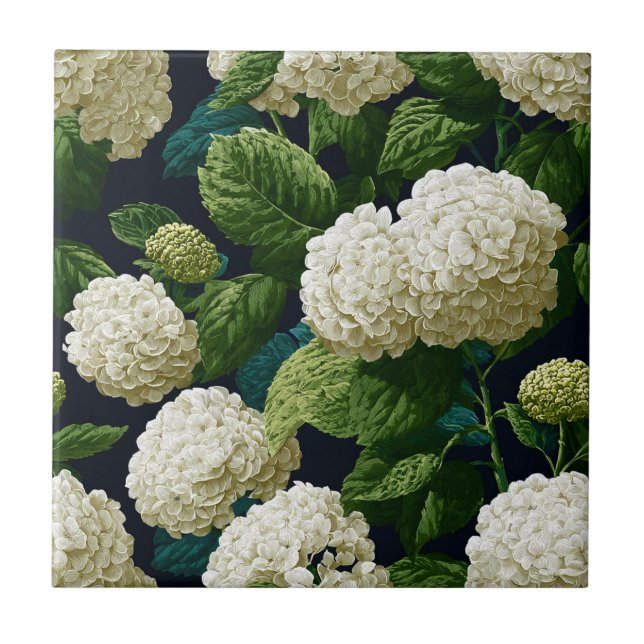 Beautiful Mosaic Hydrangeas  Tiles  For Bathroom (Front)