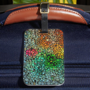 Beautiful mosaic luggage tag