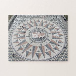 Beautiful mosaic tile pattern Lisbon, Portugal Jigsaw Puzzle