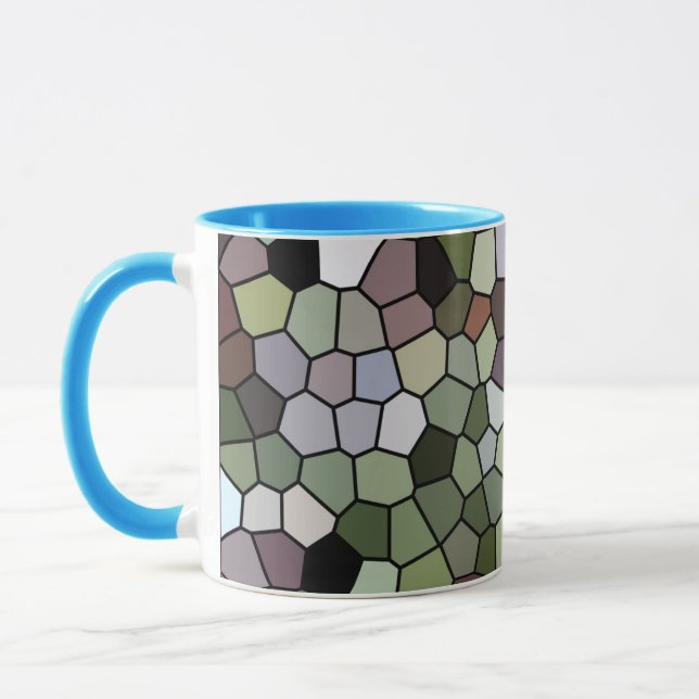 Beautiful Mosaic Tile Printed Coffee Mug (Left)
