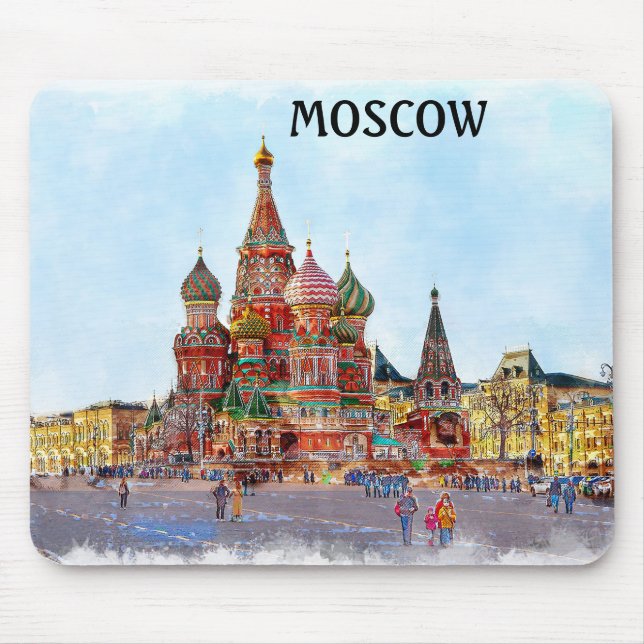 Beautiful Moscow Mouse Pad (Front)