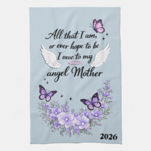 Beautiful Mother's Day Angel Mother Tea Towel