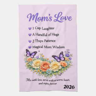 Beautiful Mother's Day Mom's Love Tea Towel