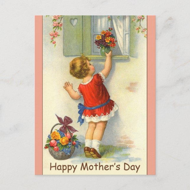 Beautiful Mother's Day Postcard w/ Vintage Image (Front)