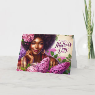 Beautiful Mother's Day Purple Lilacs Floral  Card