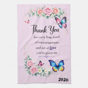 Beautiful Mother's Day Thank You Tea Towel
