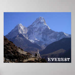 Beautiful Mount Everest - Snowy Himalayas  Poster