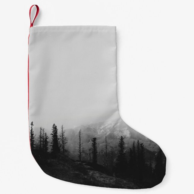 BEAUTIFUL MOUNTAIN FOG SMALL CHRISTMAS STOCKING (Front)