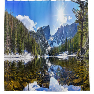 Beautiful, Mountain Lake Landscape Shower Curtain