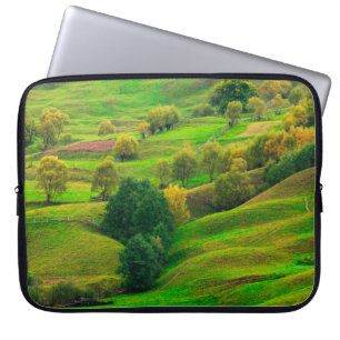 Beautiful mountain landscape in evening sunlight.  laptop sleeve