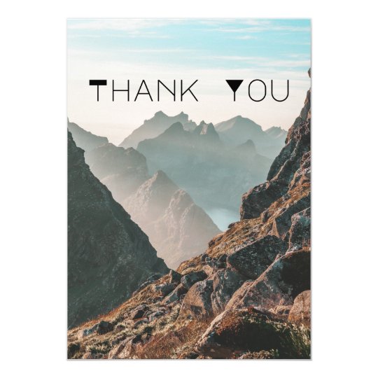 Beautiful Mountain Nature Thank You Note Card | Zazzle.com.au