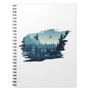 Beautiful Mountain, Nature Trees and Forest Notebook