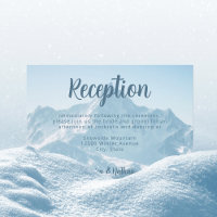 Beautiful Mountain Photography Wedding Reception