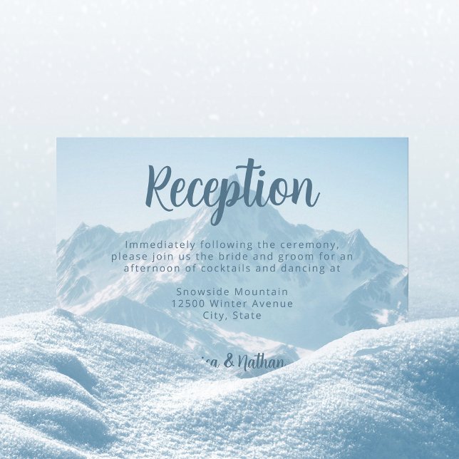 Beautiful Mountain Photography Wedding Reception Enclosure Card (Creator Uploaded)