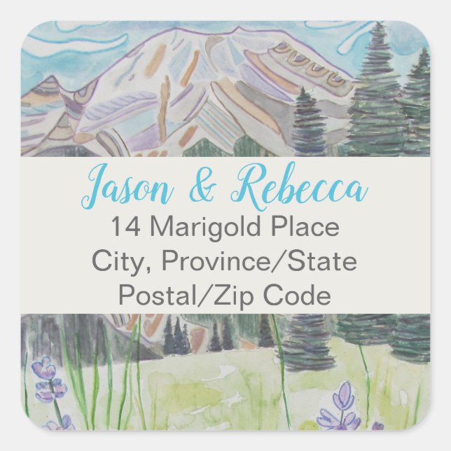 Beautiful Mountain Scene Address Label (20) (Front)