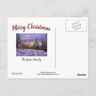 Beautiful Mountain Snow Christmas Card