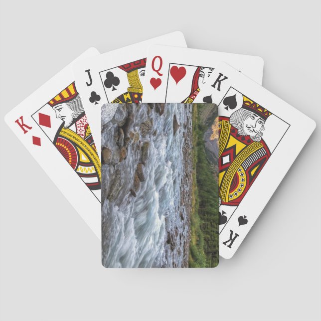 Beautiful Mountain Stream Flowing Over Rocks Playing Cards (Back)