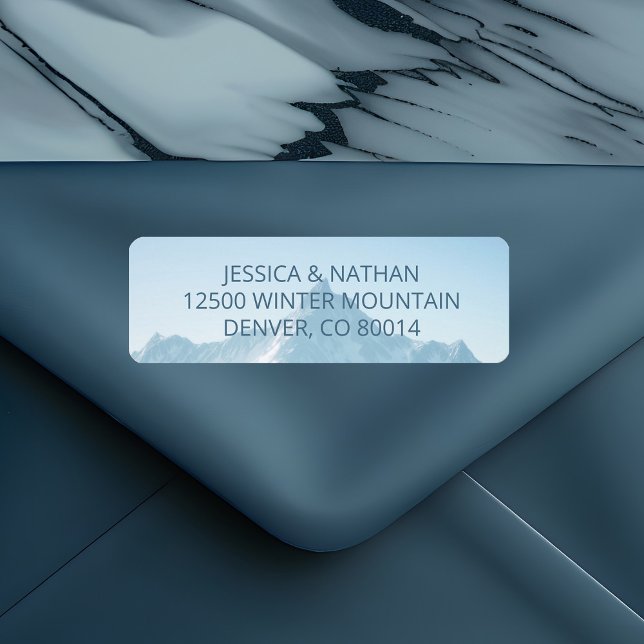 Beautiful Mountain Winter Home Return Address Label (Creator Uploaded)
