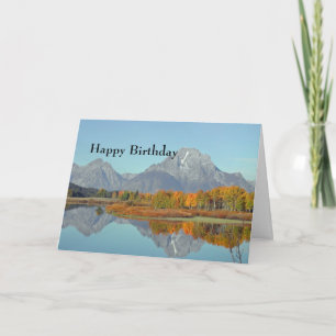 Beautiful Mountains Autumn Photo Birthday Card
