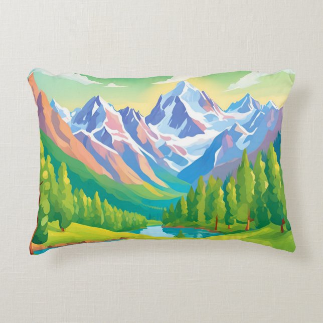 Beautiful Mountains Decorative Cushion (Front)