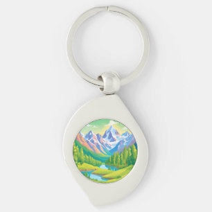 Beautiful Mountains Key Ring