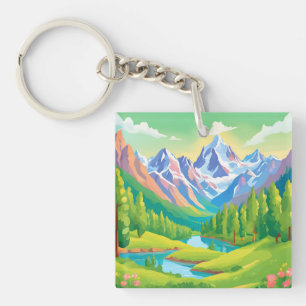 Beautiful Mountains Key Ring